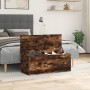 Smoked oak engineered wood storage box 90x35x35 cm by , Storage trunks - Ref: Foro24-840685, Price: 73,12 €, Discount: %