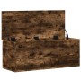 Smoked oak engineered wood storage box 90x35x35 cm by , Storage trunks - Ref: Foro24-840685, Price: 73,12 €, Discount: %