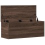 Caja de almacenaje madera ingeniería marrón roble 90x35x35 cm de , Baúles de almacenamiento - Ref: Foro24-840687, Precio: 75,...