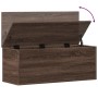 Caja de almacenaje madera ingeniería marrón roble 90x35x35 cm de , Baúles de almacenamiento - Ref: Foro24-840687, Precio: 75,...