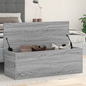 Aufbewahrungsbox aus grauem Sonoma-Ingenieurholz 102x35x35 cm. von , Aufbewahrungskisten - Ref: Foro24-840693, Preis: 80,90 €...