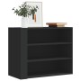 Armario de pared madera de ingeniería negro 75x35x60 cm de , Estantes y estanterías - Ref: Foro24-848417, Precio: 63,85 €, De...