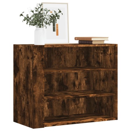 Engineered wood smoked oak wall cabinet 75x35x60 cm by , Shelves and shelves - Ref: Foro24-848420, Price: 62,12 €, Discount: %