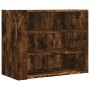 Engineered wood smoked oak wall cabinet 75x35x60 cm by , Shelves and shelves - Ref: Foro24-848420, Price: 62,12 €, Discount: %