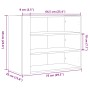 Wandschrank aus braunem Eichenfurnierholz 75x35x60 cm von , Regale und Regale - Ref: Foro24-848422, Preis: 63,85 €, Rabatt: %