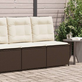 Reclining garden armchair with brown synthetic rattan cushions by , Outdoor sofas - Ref: Foro24-368974, Price: 109,99 €, Disc...