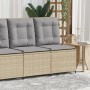 Garten-Liegesessel mit beigen Kissen aus synthetischem Rattan. von , Outdoor-Sofas - Ref: Foro24-368976, Preis: 109,99 €, Rab...