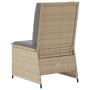 Sillón reclinable de jardín con cojines ratán sintético beige de , Sofás de exterior - Ref: Foro24-368976, Precio: 109,99 €, ...