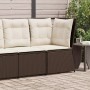 Corner garden sofa with brown synthetic rattan cushions by , Outdoor sofas - Ref: Foro24-368983, Price: 117,44 €, Discount: %