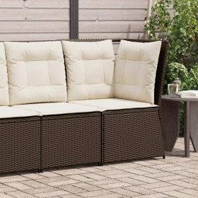 Corner garden sofa with brown synthetic rattan cushions by , Outdoor sofas - Ref: Foro24-368983, Price: 117,55 €, Discount: %