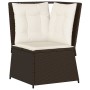 Corner garden sofa with brown synthetic rattan cushions by , Outdoor sofas - Ref: Foro24-368983, Price: 117,44 €, Discount: %