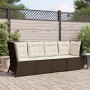 Corner garden sofa with brown synthetic rattan cushions by , Outdoor sofas - Ref: Foro24-368983, Price: 117,44 €, Discount: %