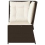 Corner garden sofa with brown synthetic rattan cushions by , Outdoor sofas - Ref: Foro24-368983, Price: 117,44 €, Discount: %