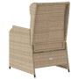 Garden reclining armchairs with beige cushions 2 units PE rattan by , Outdoor sofas - Ref: Foro24-368995, Price: 242,67 €, Di...