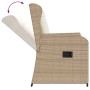 Sillones reclinables de jardín con cojines beige 2 uds ratán PE de , Sofás de exterior - Ref: Foro24-368995, Precio: 242,67 €...