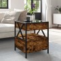 Coffee table with Infinity LED smoked oak 40x40x51 cm by , Coffee table - Ref: Foro24-847719, Price: 96,99 €, Discount: %