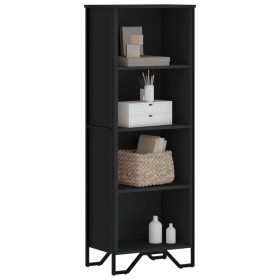 Schwarzes Regal aus Holzwerkstoff 50x31x137,5 cm von , Bücherregale und Regale - Ref: Foro24-848609, Preis: 90,99 €, Rabatt: %