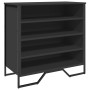 Zapatero de madera de ingeniería negro 80x38x78 cm de , Zapateros y organizadores de calzado - Ref: Foro24-848649, Precio: 97...