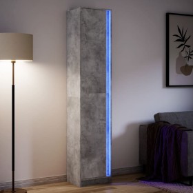 Aparador con LED madera ingeniería gris 41,5x32,5x200 cm de , Aparadores - Ref: Foro24-3307901, Precio: 149,99 €, Descuento: %