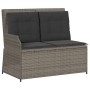 Reclining garden armchair with gray synthetic rattan cushions by , garden benches - Ref: Foro24-368948, Price: 206,22 €, Disc...