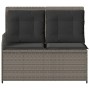 Reclining garden armchair with gray synthetic rattan cushions by , garden benches - Ref: Foro24-368948, Price: 206,22 €, Disc...