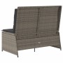 Reclining garden armchair with gray synthetic rattan cushions by , garden benches - Ref: Foro24-368948, Price: 206,22 €, Disc...