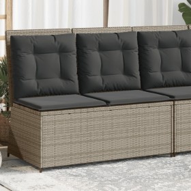 Reclining garden armchair with gray synthetic rattan cushions by , garden benches - Ref: Foro24-368969, Price: 185,99 €, Disc...