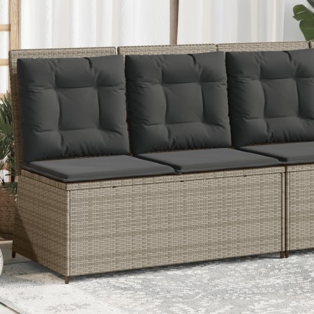 Garten-Liegesessel mit grauen Kissen aus synthetischem Rattan. von , Gartenbänke - Ref: Foro24-368969, Preis: 184,79 €, Rabat...