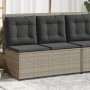 Reclining garden armchair with gray synthetic rattan cushions by , garden benches - Ref: Foro24-368969, Price: 184,79 €, Disc...