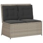 Reclining garden armchair with gray synthetic rattan cushions by , garden benches - Ref: Foro24-368969, Price: 184,79 €, Disc...