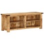 Solid rough mango wood TV stand 110x35x40 cm by , CD and DVD storage - Ref: Foro24-376041, Price: 213,65 €, Discount: %