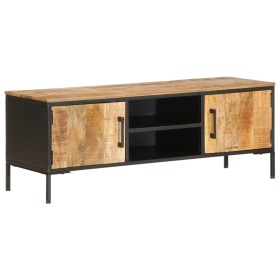 Mueble de TV madera maciza de mango rugosa 110x35x40 cm de , Almacenamiento para CD y DVD - Ref: Foro24-376043, Precio: 205,4...