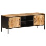 TV-Möbel aus massivem, grobem Mangoholz, 110x35x40 cm. von , CD- und DVD-Speicher - Ref: Foro24-376043, Preis: 205,99 €, Raba...