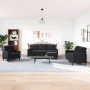 Schwarzes Samt-Sofaset mit 4 Kissenstücken. von , Sofas - Ref: Foro24-3278366, Preis: 814,43 €, Rabatt: %