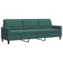 Set of sofas with 4 dark green velvet cushions by , Sofas - Ref: Foro24-3278443, Price: 714,92 €, Discount: %