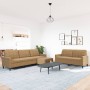 3-piece brown velvet sofa set with cushions by , Sofas - Ref: Foro24-3278488, Price: 523,12 €, Discount: %