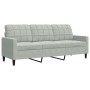 Dreiteiliges Sofaset mit Kissen aus hellgrauem Samt. von , Sofas - Ref: Foro24-3278401, Preis: 517,29 €, Rabatt: %