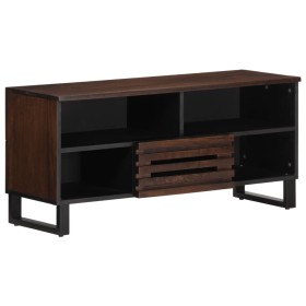 Mueble de TV madera maciza mango marrón 100x34x46 cm de , Almacenamiento para CD y DVD - Ref: Foro24-377516, Precio: 120,31 €...