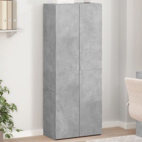 Wooden filing cabinet in gray concrete engineering, 60x32x153 cm. by , Filing cabinets - Ref: Foro24-3276647, Price: 125,39 €...