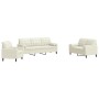 Sofagarnitur mit 3-teiligen cremefarbenen Samtkissen. von , Sofas - Ref: Foro24-3278379, Preis: 653,33 €, Rabatt: %