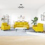 Set of sofas with 4 pieces of yellow velvet cushions by , Sofas - Ref: Foro24-3278387, Price: 679,33 €, Discount: %