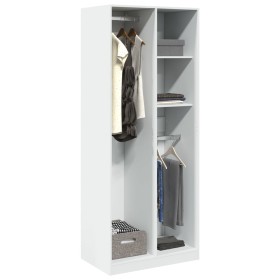 Weißer Schrank aus Holzwerkstoff 80x50x200 cm von , Kleiderschränke - Ref: Foro24-3307756, Preis: 183,99 €, Rabatt: %