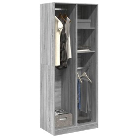 Engineered wood wardrobe in Sonoma grey, 80x50x200 cm. by , Wardrobes - Ref: Foro24-3307761, Price: 182,99 €, Discount: %