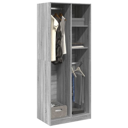 Engineered wood wardrobe in Sonoma grey, 80x50x200 cm. by , Wardrobes - Ref: Foro24-3307761, Price: 182,96 €, Discount: %