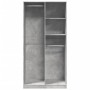 Armario de madera contrachapada gris hormigón 100x50x200 cm de , Armarios roperos - Ref: Foro24-3307768, Precio: 196,88 €, De...