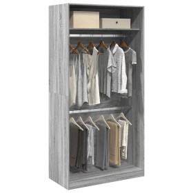 Armario de madera contrachapada gris Sonoma 100x50x200 cm de , Armarios roperos - Ref: Foro24-3307806, Precio: 180,99 €, Desc...