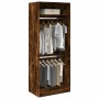 Engineered wood wardrobe in smoked oak color, 80x50x200 cm by , Wardrobes - Ref: Foro24-3307796, Price: 166,07 €, Discount: %