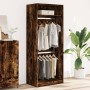 Engineered wood wardrobe in smoked oak color, 80x50x200 cm by , Wardrobes - Ref: Foro24-3307796, Price: 166,07 €, Discount: %