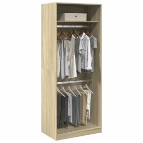 Armario de madera de ingeniería roble Sonoma 80x50x200 cm de , Armarios roperos - Ref: Foro24-3307794, Precio: 165,99 €, Desc...