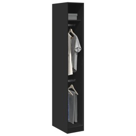 Engineered wood black wardrobe 30x50x200 cm by , Wardrobes - Ref: Foro24-3307775, Price: 127,96 €, Discount: %